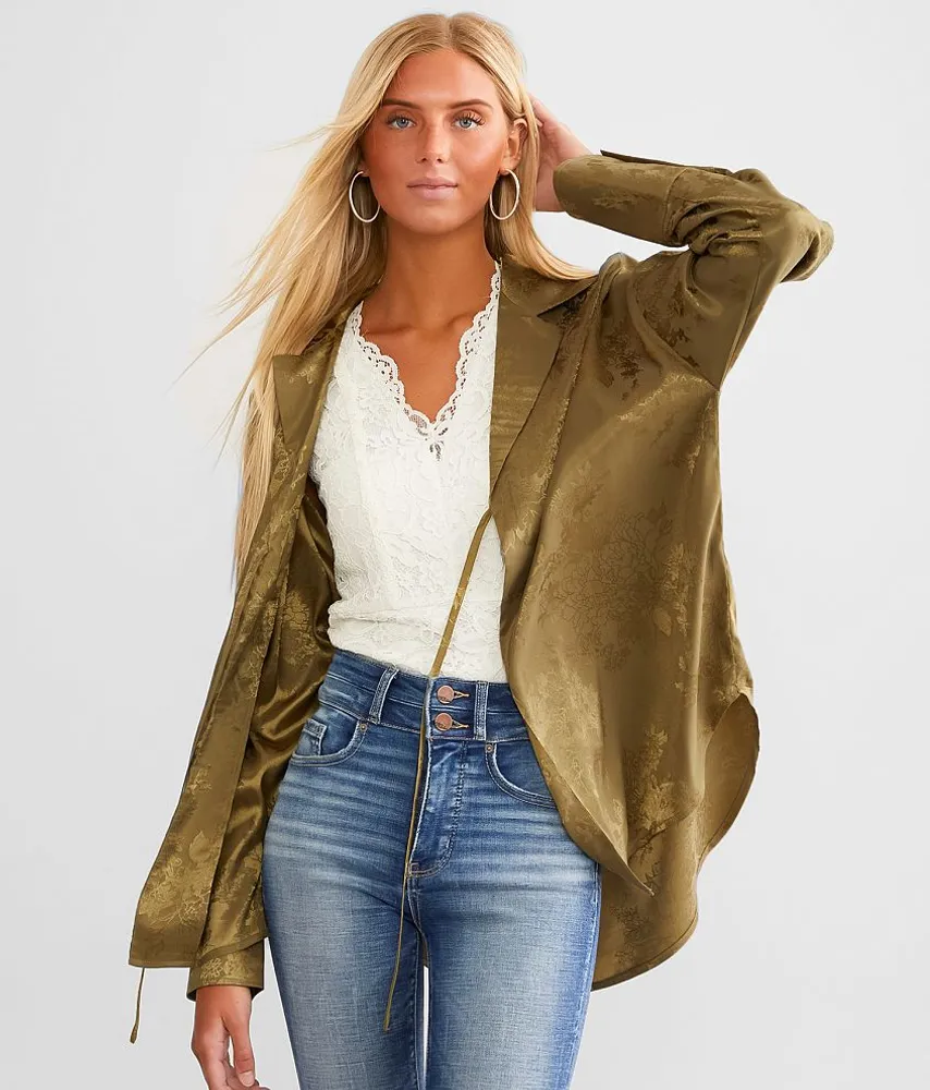 Floral Jacquard Blouse