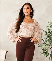 Acoa Floral Print Open Back Top