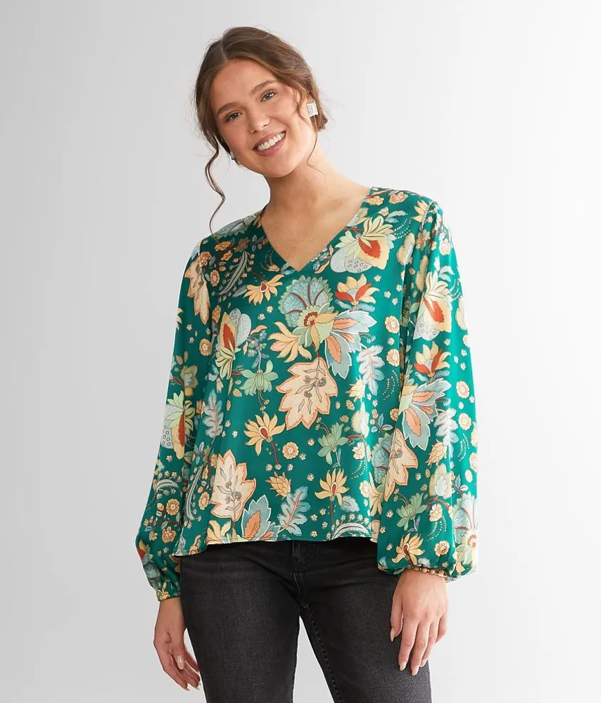 Floral Satin Top