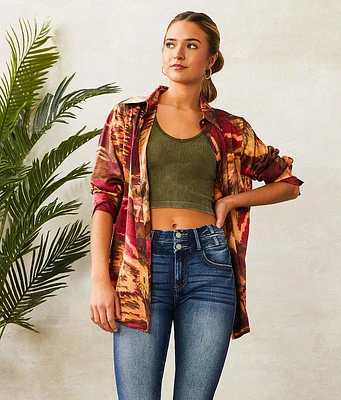 Acoa Abstract Woven Blouse