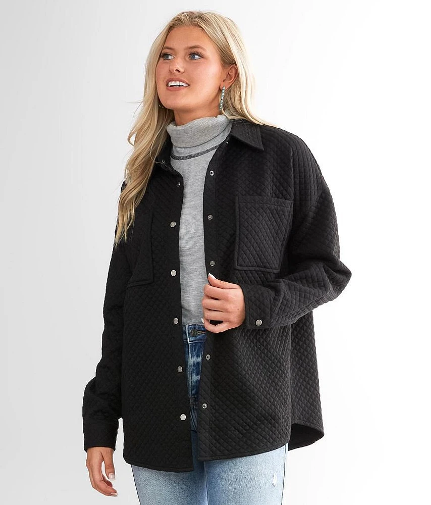 Lightweight Quilted Shacket