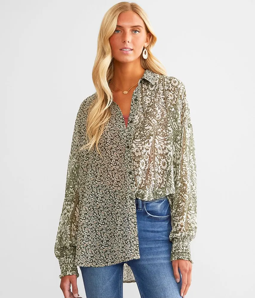 Floral Woven Chiffon Blouse