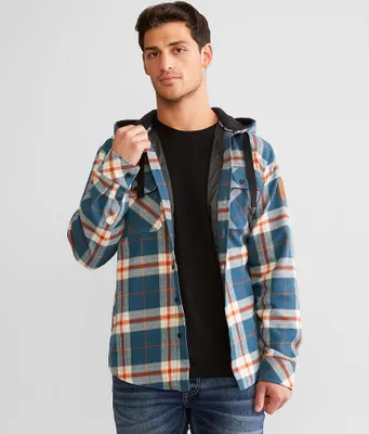 Howitzer Blue Collar Brave Land Hooded Flannel Shacket