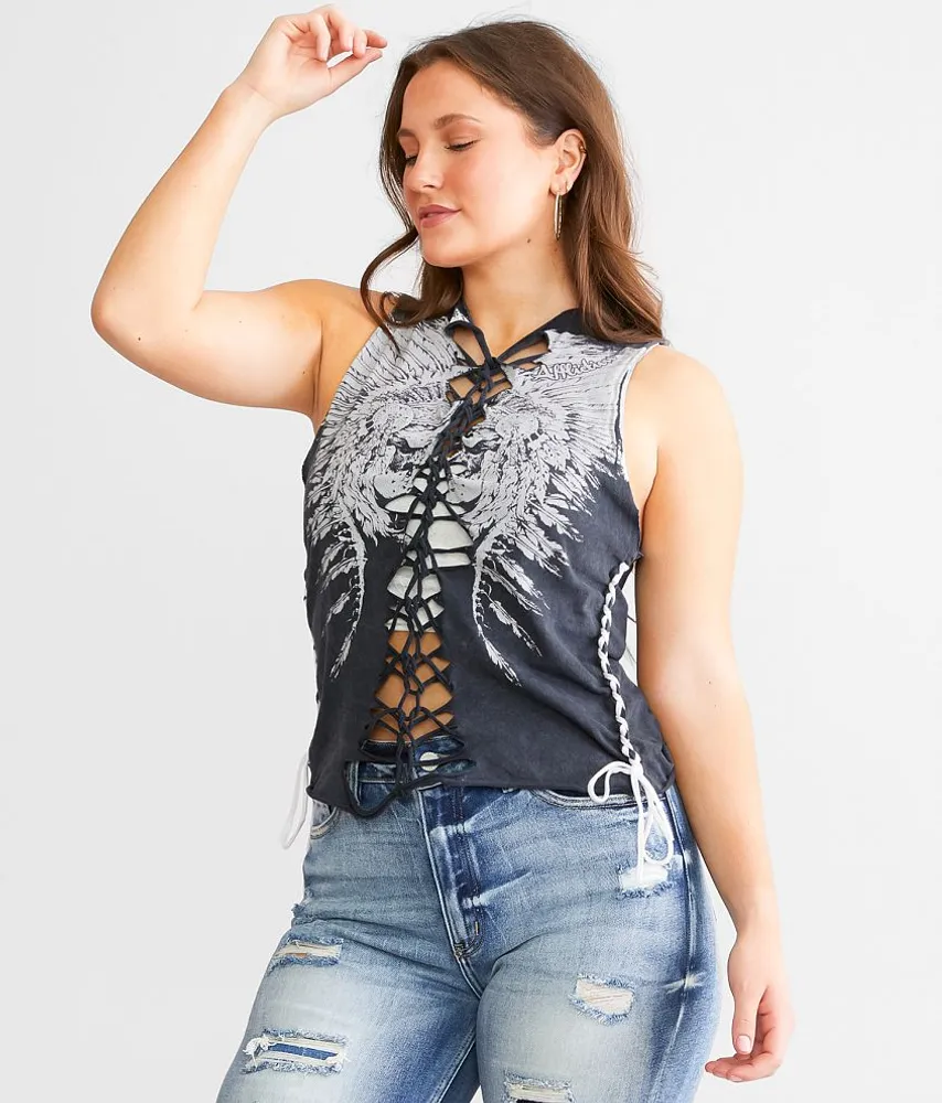 Tribal Scream Braided Tank Top