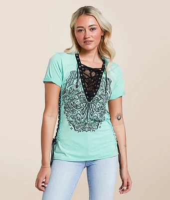 Affliction Solution Lace-Up T-Shirt