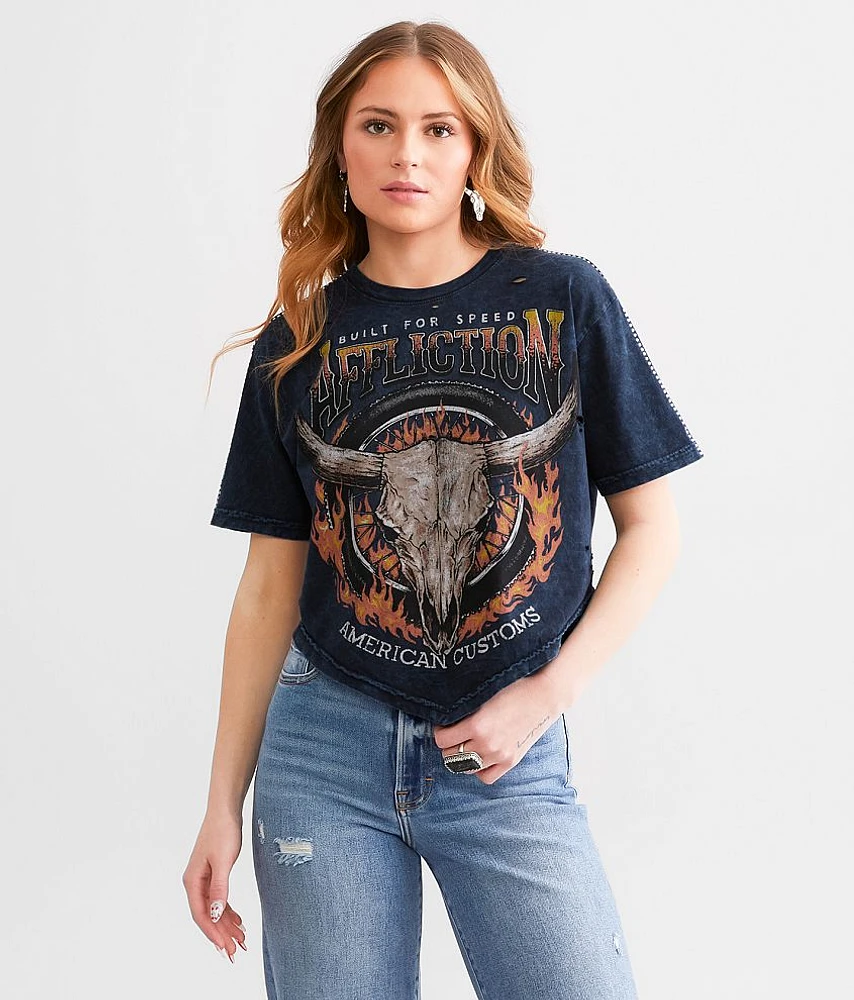 American Customs Midwest Run Cropped T-Shirt