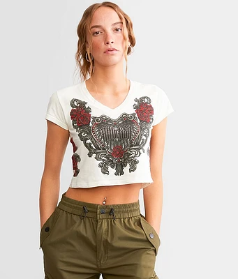 Affliction Florelica Cropped T-Shirt