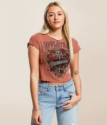 Affliction Stainglass Baby Cropped T-Shirt