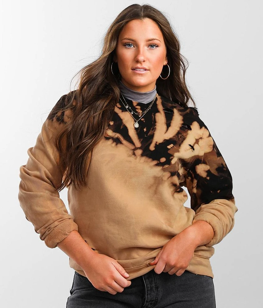 Oversized Tie Dye Crew Sweatshirt
