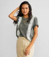 Gilded Intent Crochet Applique Top