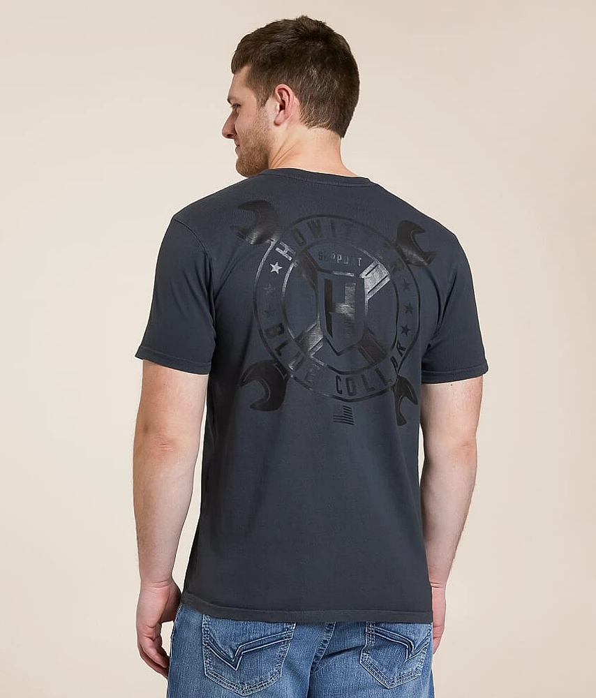 Blue Collar Cross Wrench T-Shirt