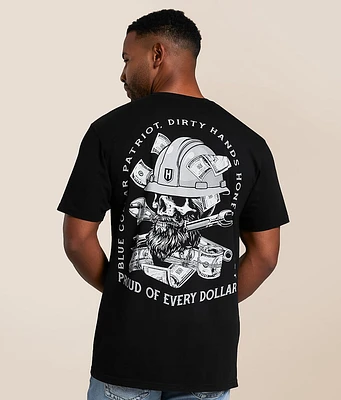 Howitzer Blue Collar Hard Dollars T-Shirt