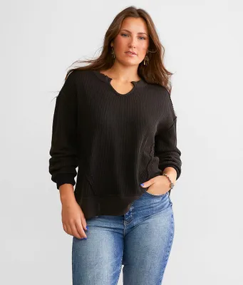 BKE Waffle Knit Thermal Top