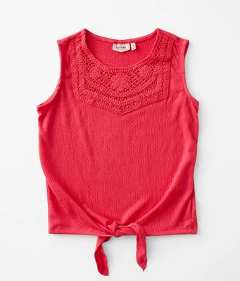Girls - Willow & Root Crochet Applique Tank Top