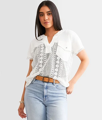 Daytrip Pieced Crochet Top