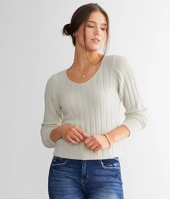 Willow & Root Wide Rib Plush Sweater