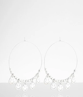 BKE Smiley Hoop Earring