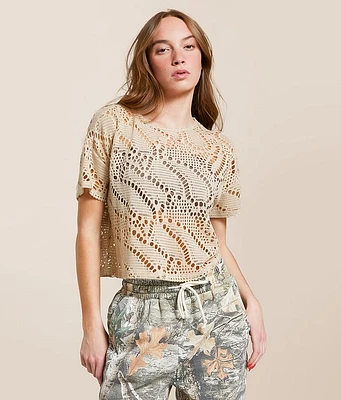 Gilded Intent Open Weave Top