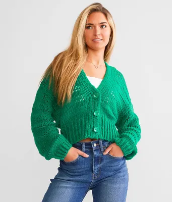 Cropped Cardigan Sweater