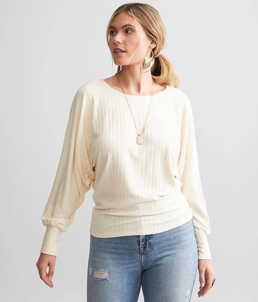 Brushed Knit Dolman Top