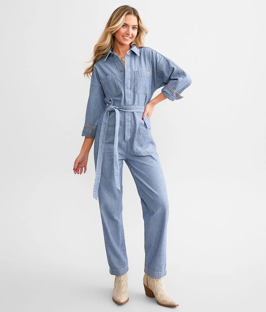 Herringbone Denim Jumpsuit
