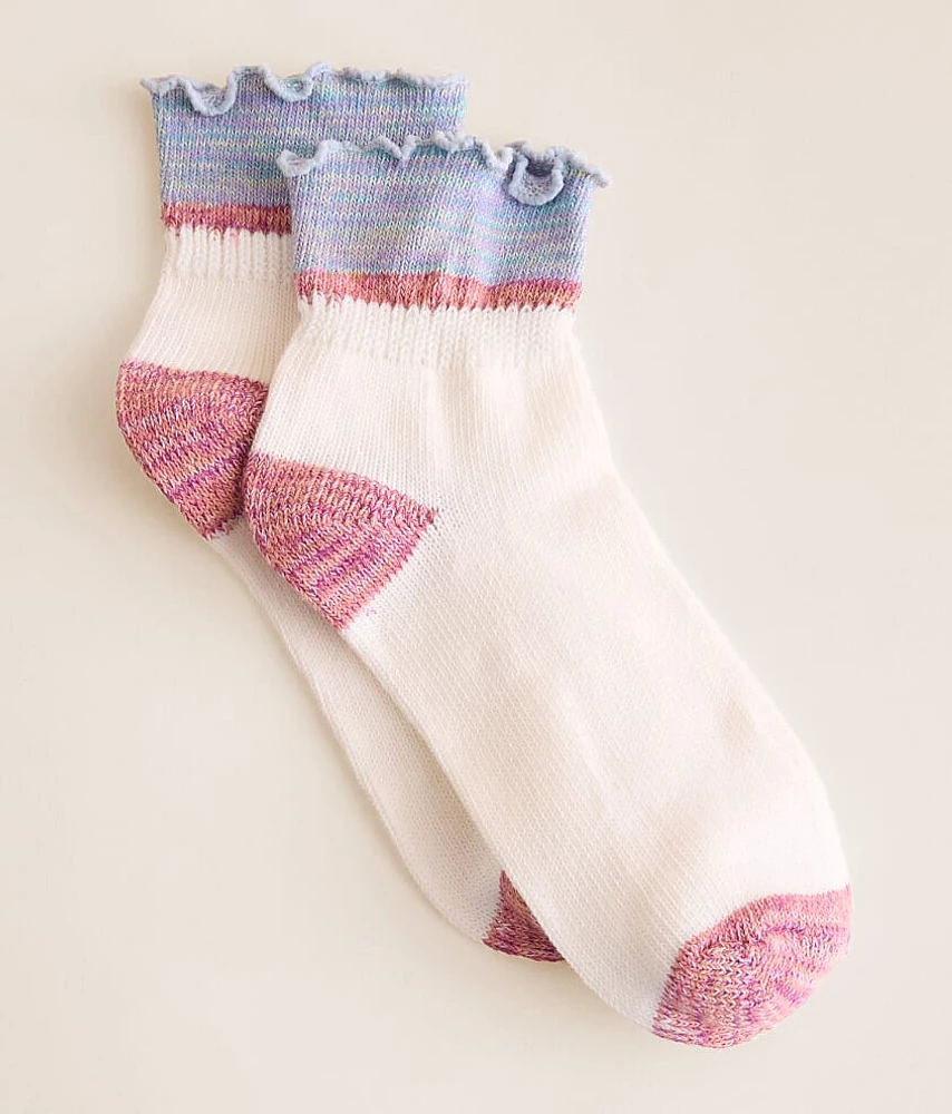 BKE Ruffle Quarter Socks