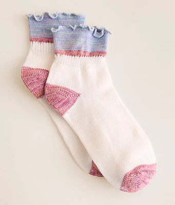 BKE Ruffle Quarter Socks