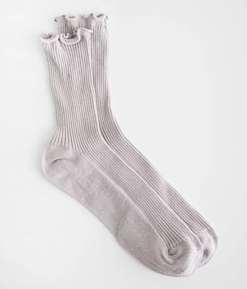 Metallic Ruffle Socks