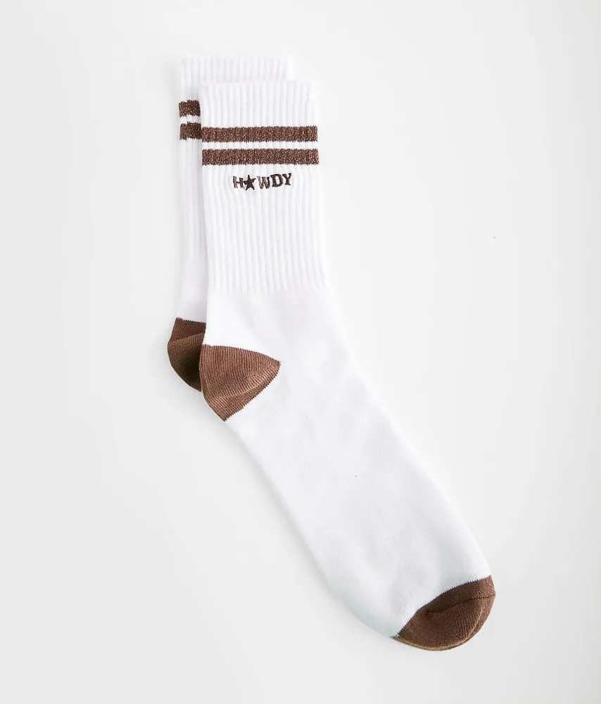 Embroidered Howdy Socks