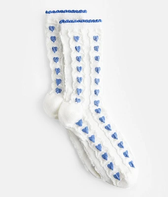 BKE Ruffle Heart Socks