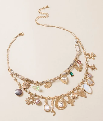 boutique by BKE Tiered Charm Necklace