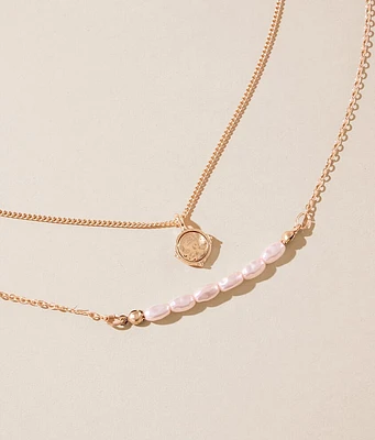 boutique by BKE 2 Pack Layer Necklace Set