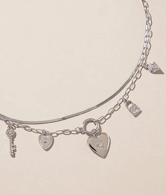 boutique by BKE Tiered Charm Necklace