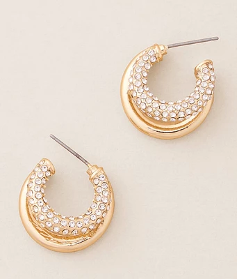 boutique by BKE Glitz Double Hoop Earring