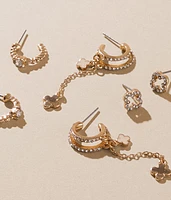 boutique by BKE 3 Pack Clover Earring Set