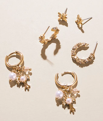 boutique by BKE 3 Pack Glitz Earring Set