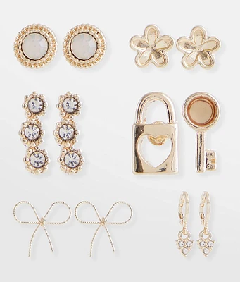 boutique by BKE 6 Pack Girly Earring Set