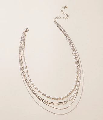 boutique by BKE Faux Pearl Tiered Necklace