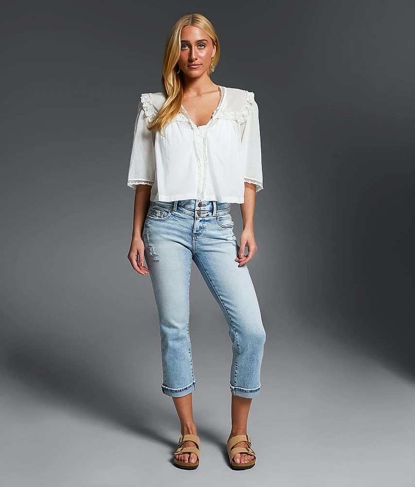 Fit No. 53 Cuffed Stretch Capri Jean