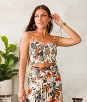 Willow & Root Tropical Cropped Tank Top
