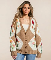 Bailey Rose Floral Patchwork Cardigan Sweater