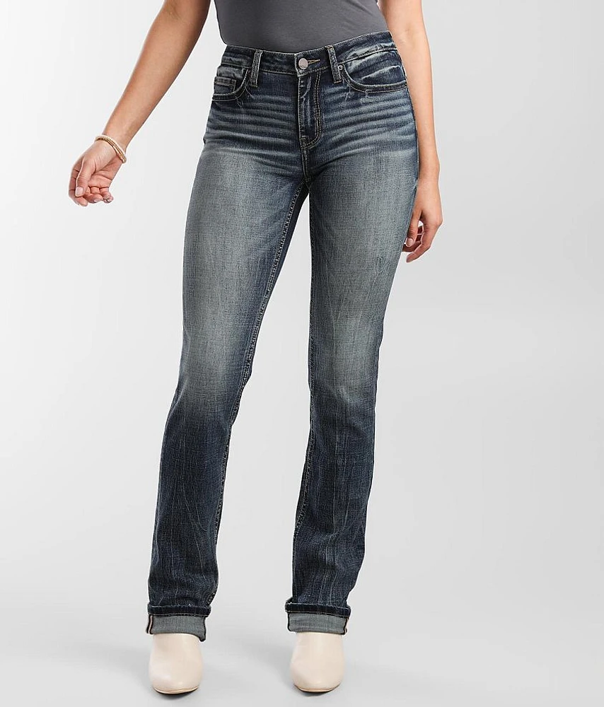 Stella Mid-Rise Straight Stretch Cuffed Jean