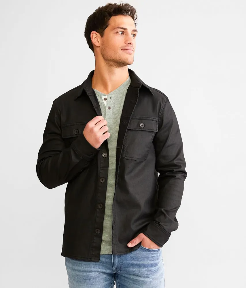 Coated Denim Shacket