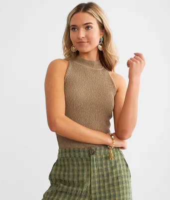 Willow & Root High Neck Textured Tank Top
