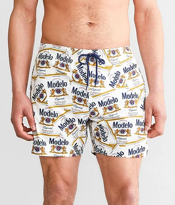 Bioworld Modelo Labels Swim Trunks