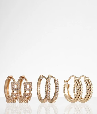 boutique by BKE 3 Pack Hoop Earring Set