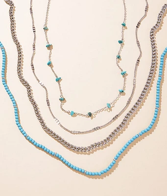 Sterling & Stitch 4 Pack Western Necklace Set