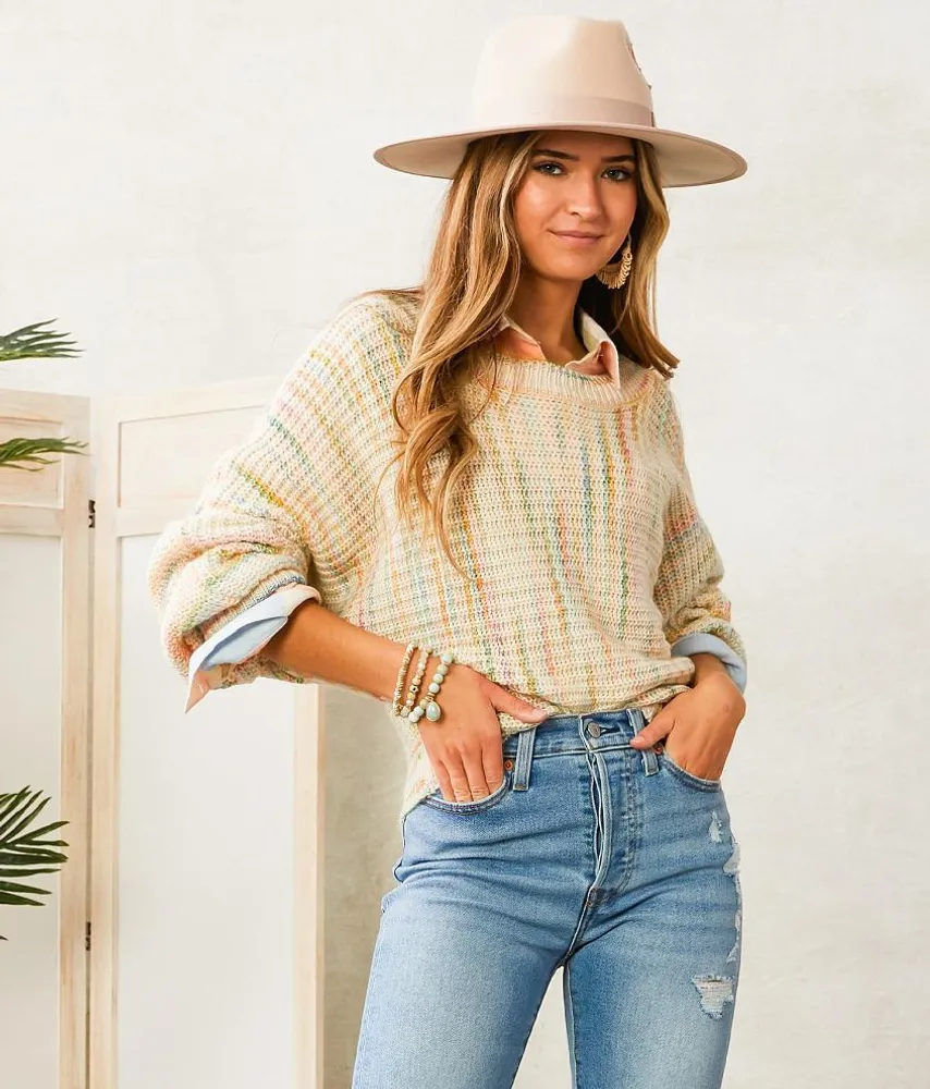 Striped Boat Neck Sweater