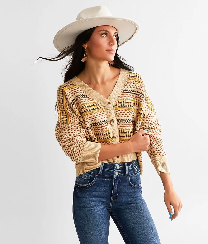 Cropped Cardigan Sweater
