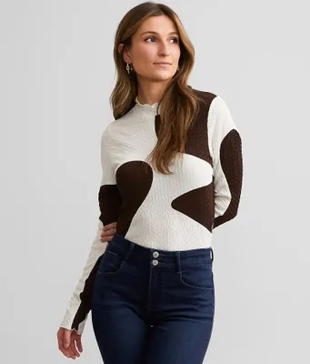 Willow & Root Textured Knit Top